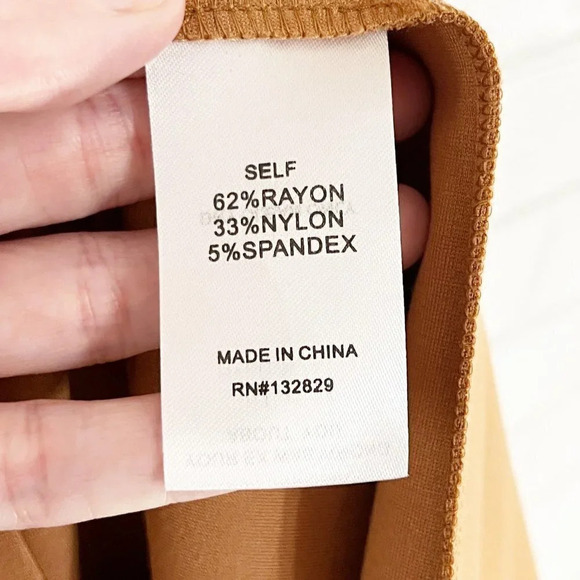 LPA x Revolve Camel Cold Shoulder Fit & Flare Dress Women's Size XS NWT - Picture 9 of 10